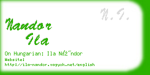 nandor ila business card